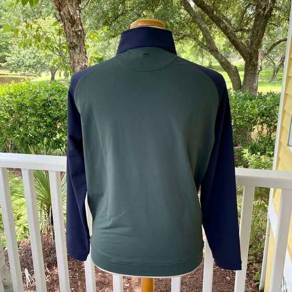 Peter Millar Crown Colorblock 1/2 Zip Stretch Pullover. Size Medium. Carmody Inv - Picture 5 of 11